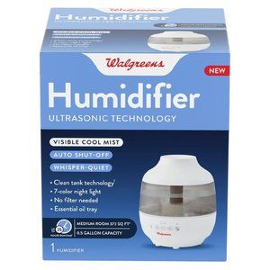 Medium Room Ultrasonics Humidifier 0.5 Gallon no filter needed essentia oil tray